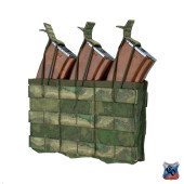 AKM Triple Magazine Pouch MOLLE - No Flap AKM Triple Magazine Pouch MOLLE - No Flap