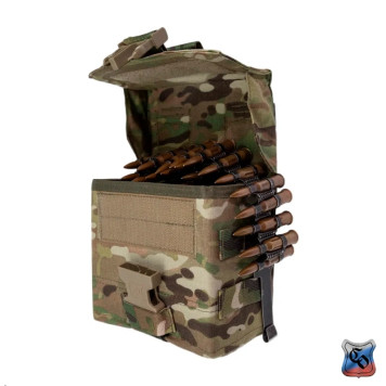 Universal Pouch for PKM 100 Box and Belt with MOLLE, Velcro, and Fastex-9