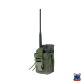 Compact MOLLE Radio Pouch 2 with Elastic Cords & Quick-Release Buckle