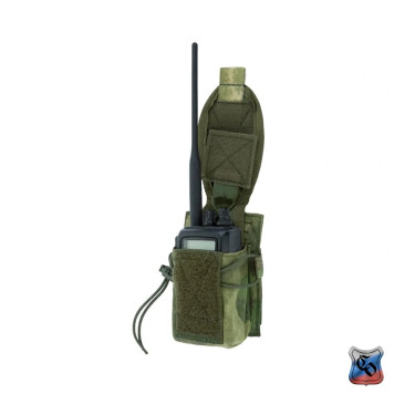 Compact MOLLE Radio Pouch with Adjustable Detachable Flap-2
