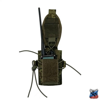 Compact MOLLE Radio Pouch with Adjustable Detachable Flap-16