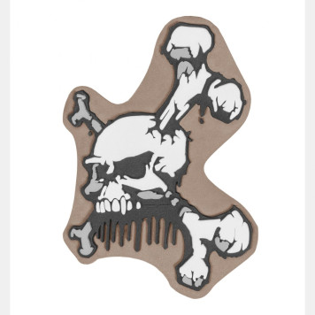 PVC Skull and Bones Patch Coyote-1