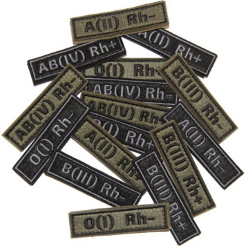 Blood Type Patch with Velcro-1