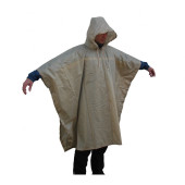 Beige Rip-Stop Poncho Raincoat Beige Rip-Stop Poncho Raincoat