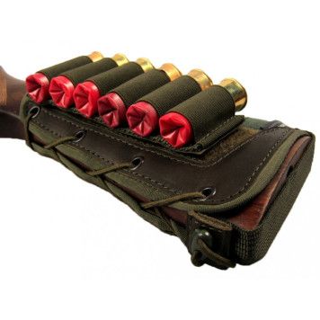 Lightweight 6-Round Shotgun Stock Ammo Pouch (12-16 Gauge)-3