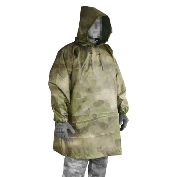 Universal Rip-Stop Rain Poncho in Smoke Camo-1