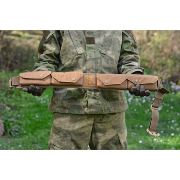 Closed 24-Cartridge Tactical Ammo Belt (12-16 Gauge)