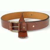Leather Taiga Belt with Stitched Design - 40mm