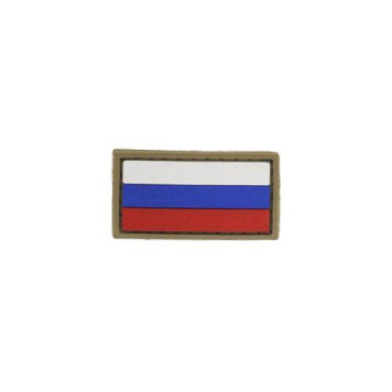 Mini PVC Patch - Russian Flag (25x45 mm)