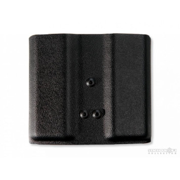 Double Plastic Pistol Mag Pouch with Tek-Lok Mount (Size #1)-1