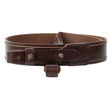 Silent Leather Single-Layer Stitched Belt-1