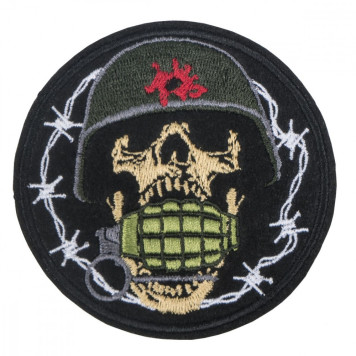 Skull with Grenade Patch (80x80)