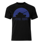 Military Tank Print Black T-Shirt