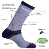 Mund Elbrus Trekking Socks, Dark Blue (312)