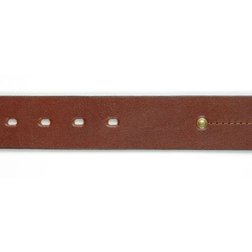 Leather Taiga Belt with Stitched Design - 40mm-2