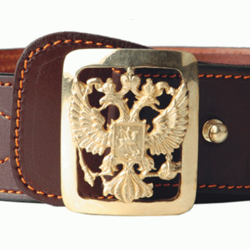 General&s Belt with Padding and Eagle Buckle-6