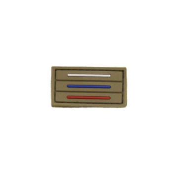 Mini Tactical Russian Flag PVC Patch (25x45 mm)