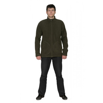 Zip-Up Hoodie with Stand Collar-3