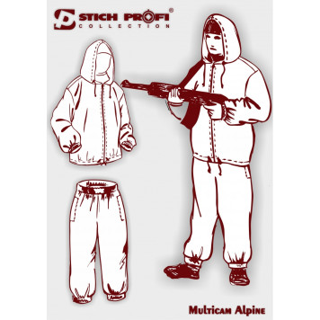 Winter Camouflage Suit Multicam Alpine Size 50-52-8