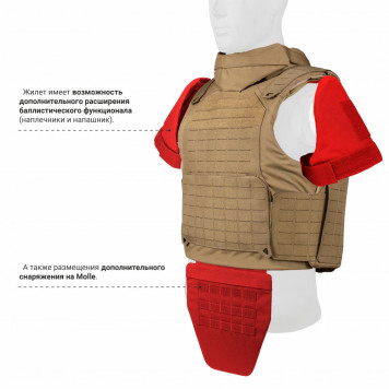 Shield Tactical Vest with Bulletproof and Fragmentation Protection (550 m/s)-2