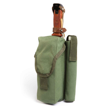 Tactical AK74 (AKM) Double Magazine Pouch with ROP and Bayonet Knife Holder-10