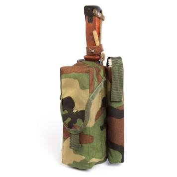 Tactical AK74 (AKM) Double Magazine Pouch with ROP and Bayonet Knife Holder-11