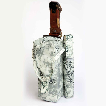 Tactical AK74 (AKM) Double Magazine Pouch with ROP and Bayonet Knife Holder-12