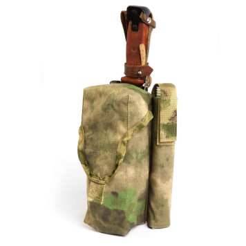 Tactical AK74 (AKM) Double Magazine Pouch with ROP and Bayonet Knife Holder-16