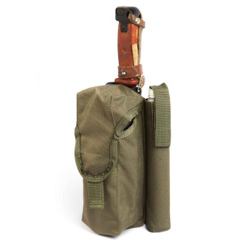 Tactical AK74 (AKM) Double Magazine Pouch with ROP and Bayonet Knife Holder-9