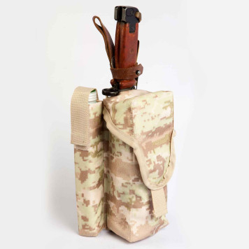 Dual AK-74 (AKM) Magazine Pouch with ROP and Bayonet Knife Holder-14
