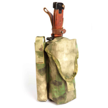 Dual AK-74 (AKM) Magazine Pouch with ROP and Bayonet Knife Holder-16