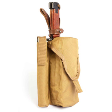 Dual AK-74 (AKM) Magazine Pouch with ROP and Bayonet Knife Holder-7