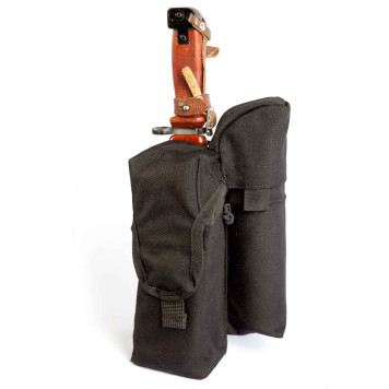 Tactical AK74 (AKM) Double Magazine Pouch with Signal Device & Bayonet Holster