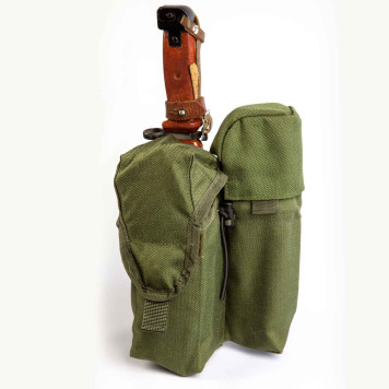 Tactical AK74 (AKM) Double Magazine Pouch with Signal Device & Bayonet Holster-10