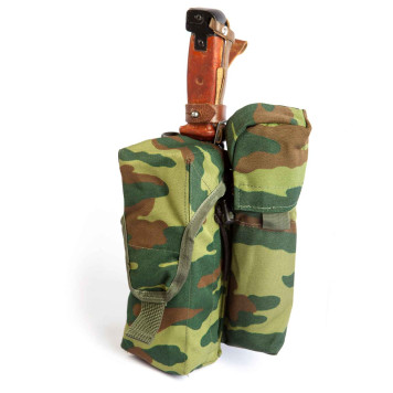 Tactical AK74 (AKM) Double Magazine Pouch with Signal Device & Bayonet Holster-13