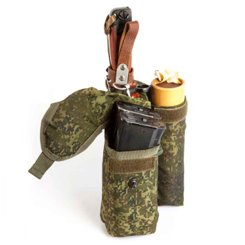 Tactical AK74 (AKM) Double Magazine Pouch with Signal Device & Bayonet Holster-4