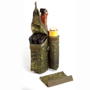 Tactical AK74 (AKM) Double Magazine Pouch with Signal Device & Bayonet Holster-5