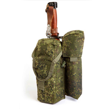 Tactical AK74 (AKM) Double Magazine Pouch with Signal Device & Bayonet Holster-6