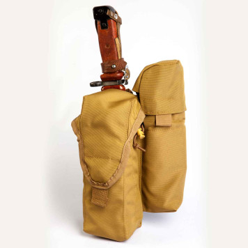 Tactical AK74 (AKM) Double Magazine Pouch with Signal Device & Bayonet Holster-7