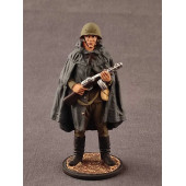 World War II Soviet Soldier with Helmet and Raincoat - 1:32 Scale (54mm) - Great Patriotic War Series
