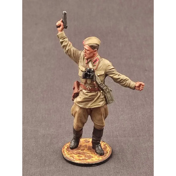 Weltkrieg II Sowjetischer Infanteriehauptmann 1:32 Skala Handbemalter Bleisoldat