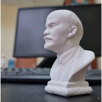 Bust Statue of V.I. Lenin 9.5 cm, USSR, White Color-4