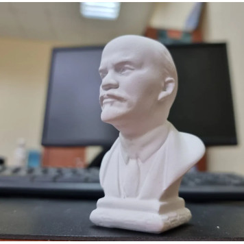 Bust Statue of V.I. Lenin 9.5 cm, USSR, White Color