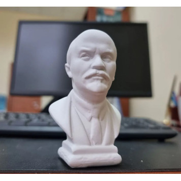 Bust Statue of V.I. Lenin 9.5 cm, USSR, White Color-5