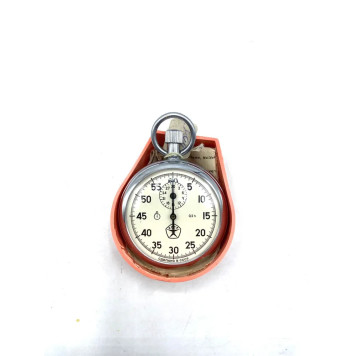 Vintage Soviet "Agat" Mechanical Stopwatch in Case-3