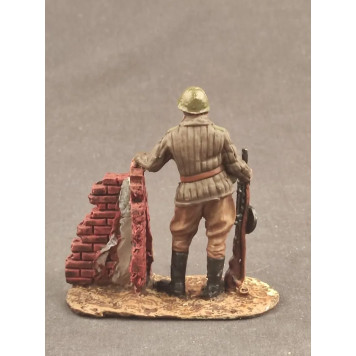 Солдатик оловянный окрашенный Пулеметчик. Сталинград, 1943 г. Масштаб 1:32 (54 мм). Серия Вторая Мировая Война.-1