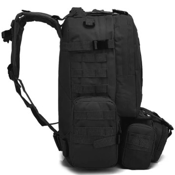 Tactical 4-in-1 Men`s Backpack with MOLLE Pouches, 40L, Black-11
