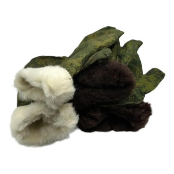 军事收藏级冬季狩猎迷彩防水手套-4