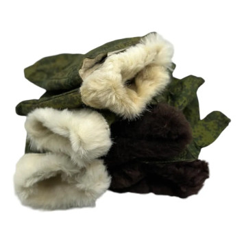 军事收藏级冬季狩猎迷彩防水手套-7