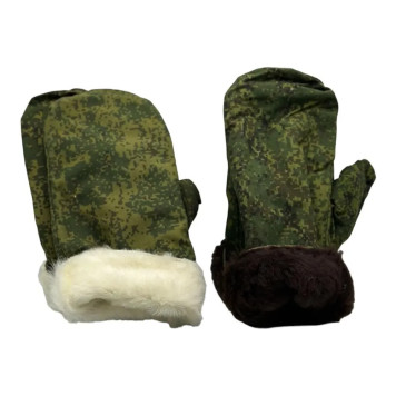 军事收藏级冬季狩猎迷彩防水手套-6
